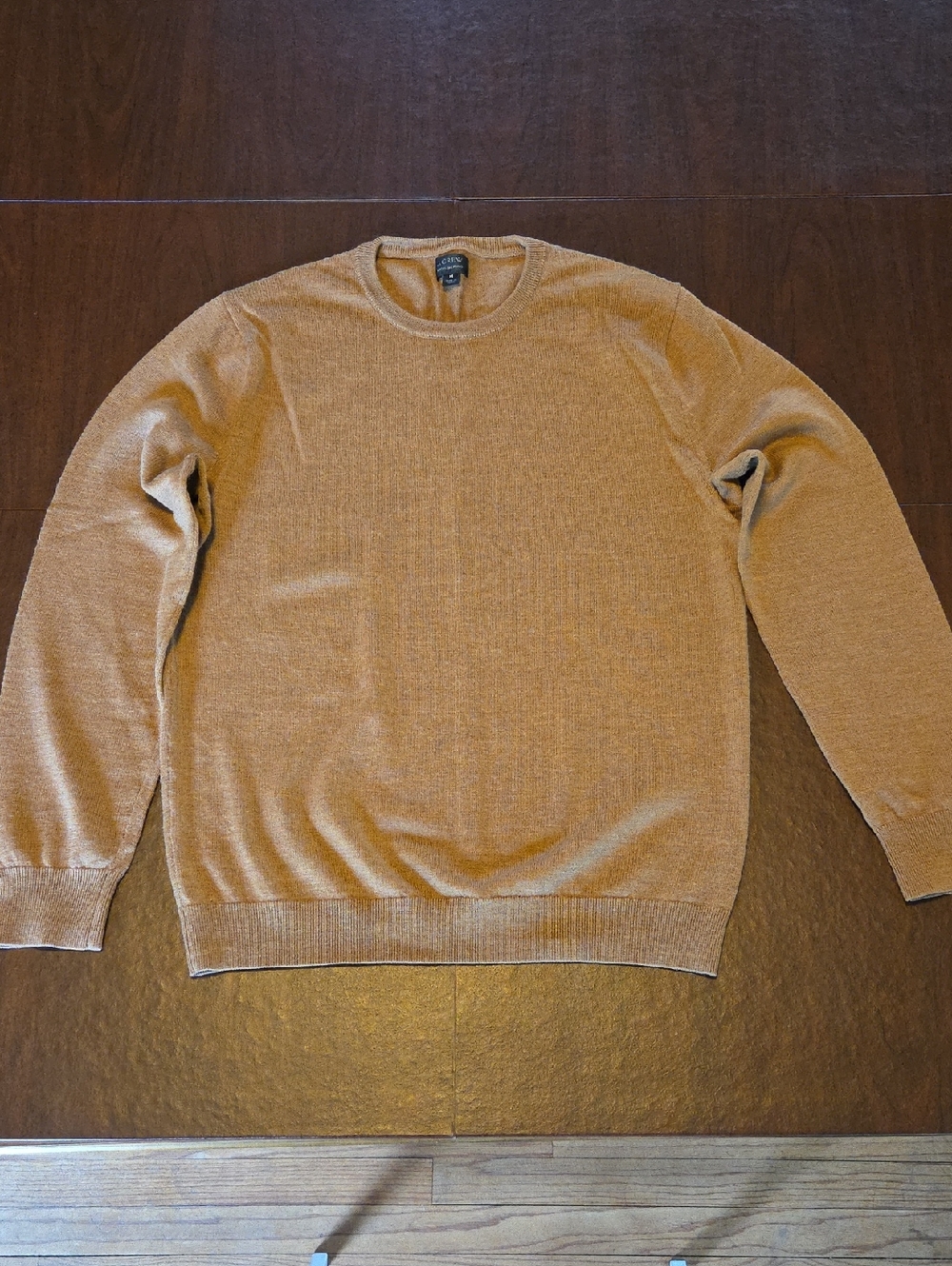 J. Crew Men's Crewneck Sweater in Tan/Camel